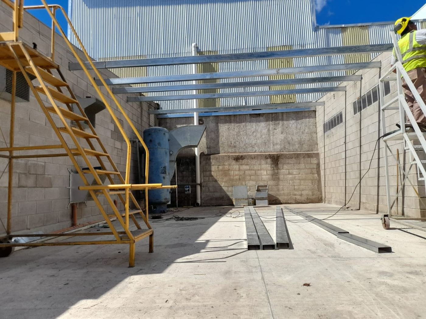 Estructura de cubierta en perfilería galvanizada